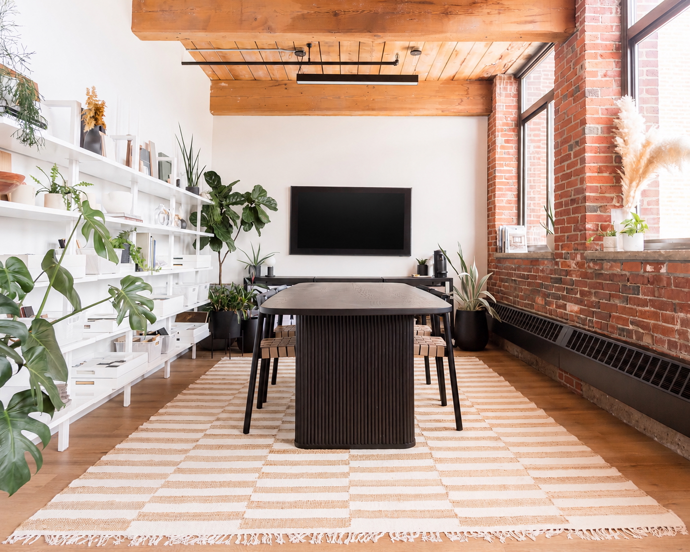 Private office with corner windows